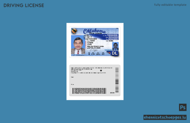 USA Oklahoma Führerschein Beispielvorschau